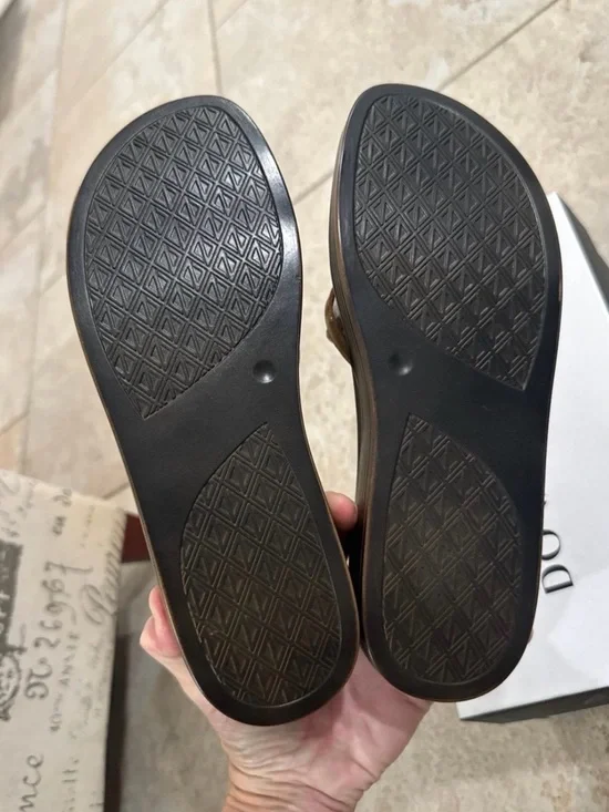 Donald Pliner Fiji Platform Slide Sandals Bronze Size 8 1/2 NEW - Picture 5 of 11